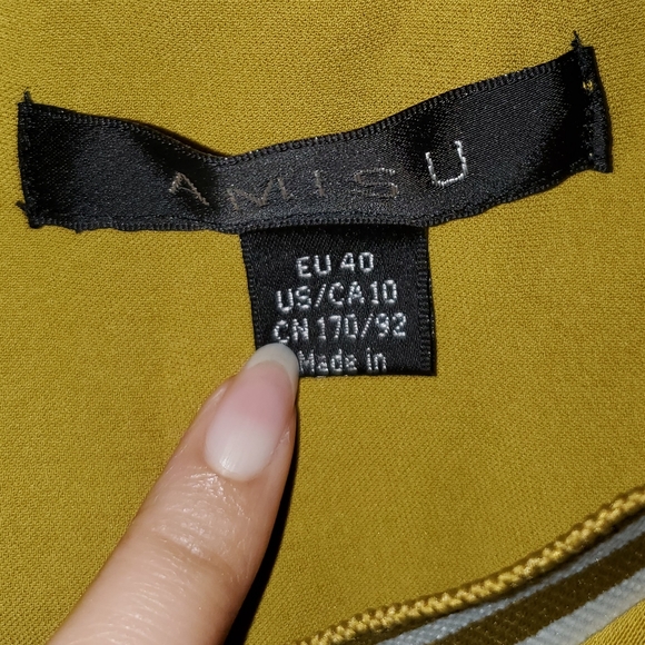 Amisu Striped Trim Quarter Sleeve T-Shirt Dress - Picture 2 of 15